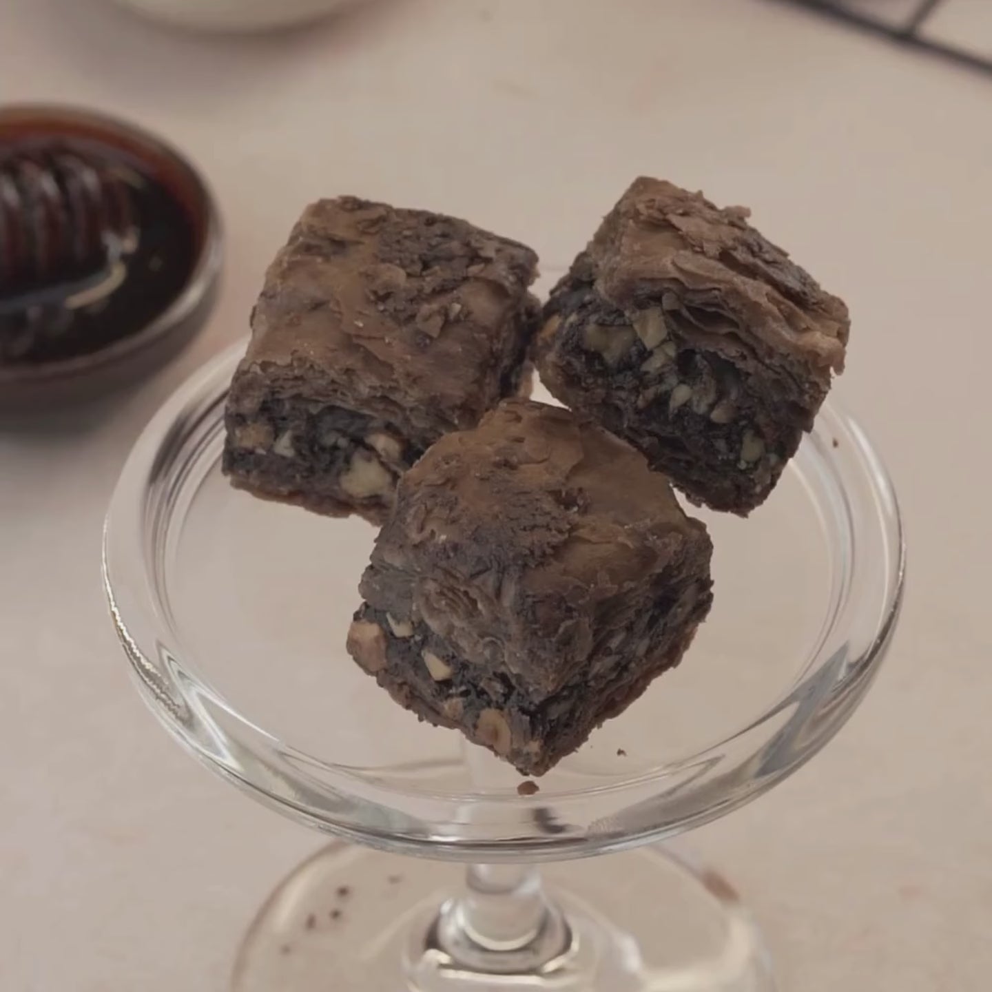 Diabetic Safe & Sugar-Free Chocolate Baklava Brownie