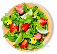 summer salad with strawberries