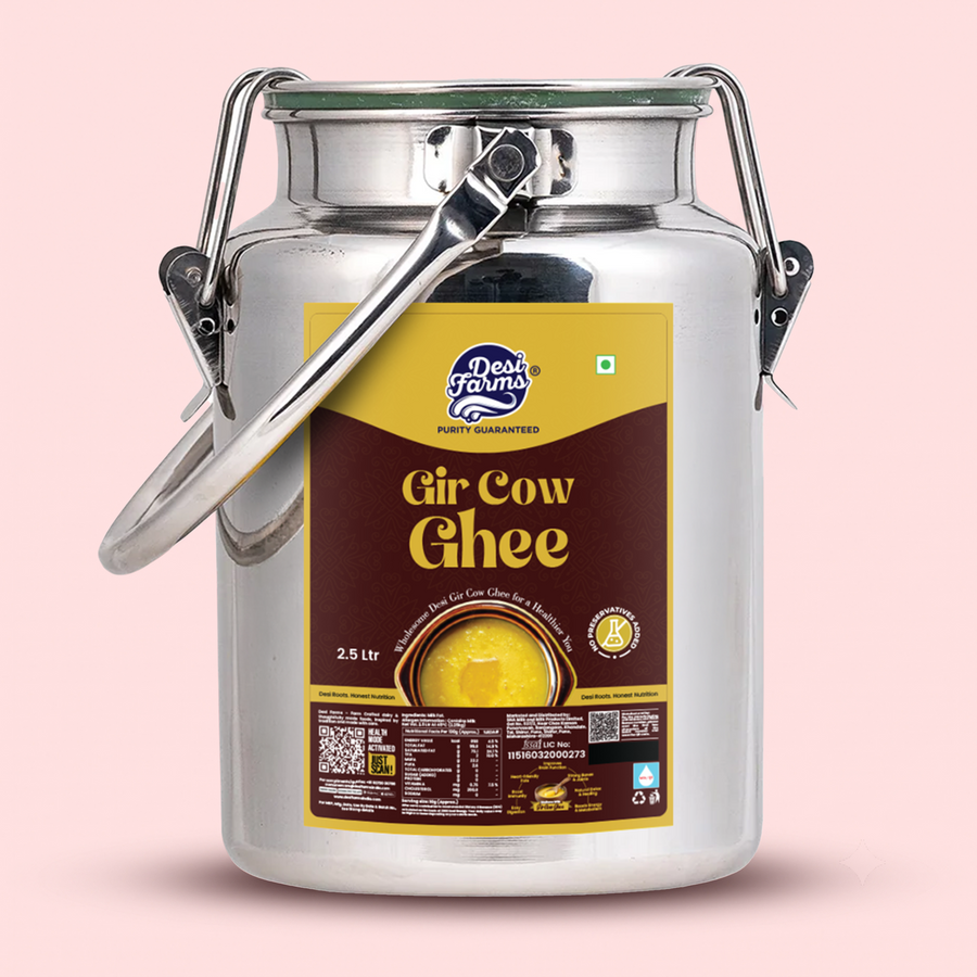 Gir Cow Ghee 2.5 Ltr (Steel Dolchi)